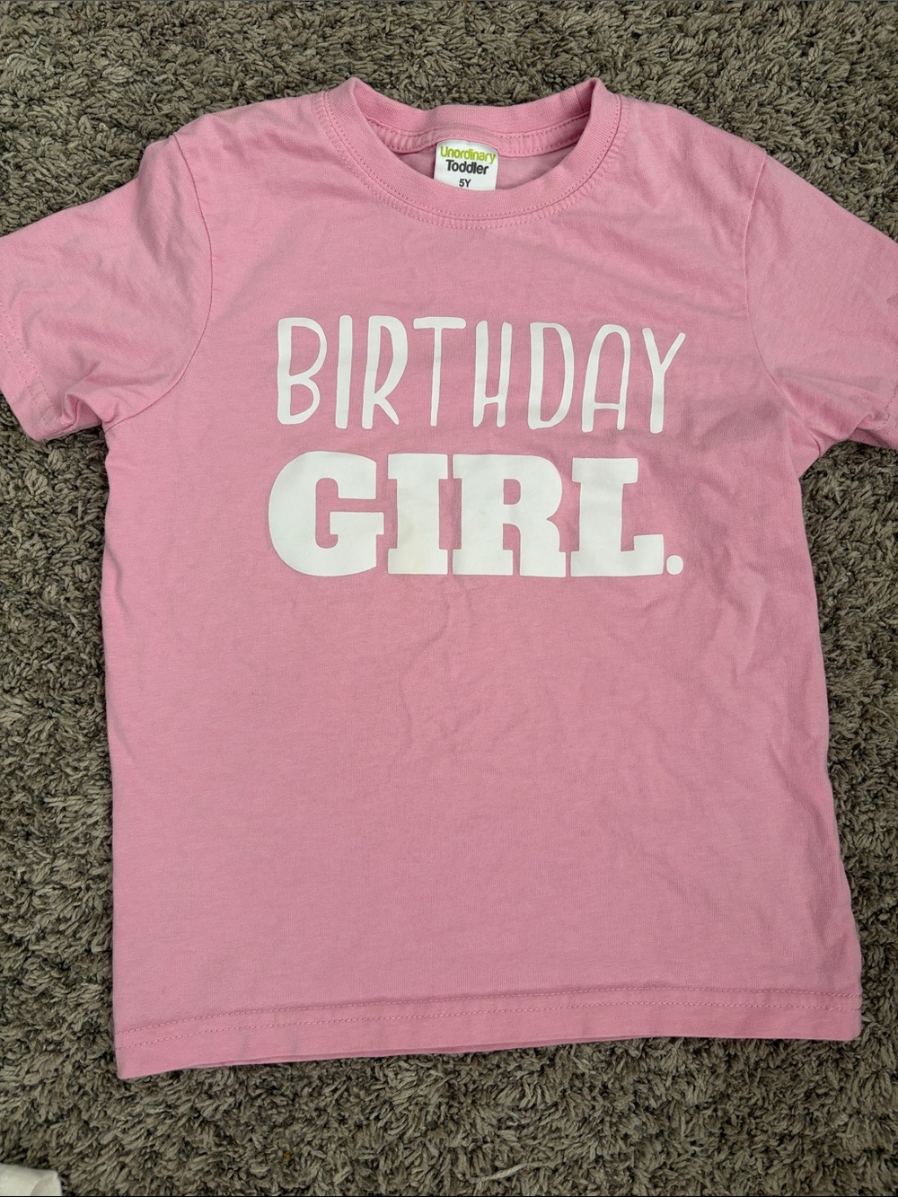 wonder nation Pink "Birthday Girl" Short Sleeve Tee